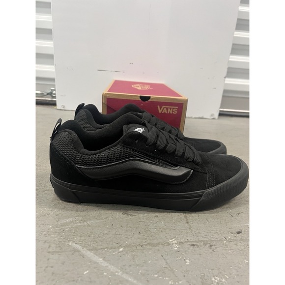 Vans Knu Skool Black/Black Skate Shoes Unisex Mens 12 Women\'s 13.5 VN009QCBKA